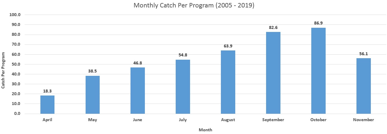 Monthly Catch Per Program